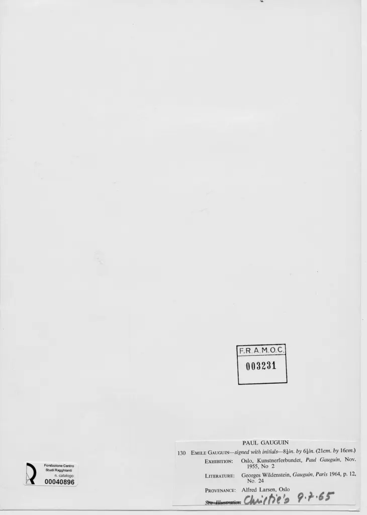 Gauguin, Emile , Gauguin, Paul - sec. XIX - Bambino , retro