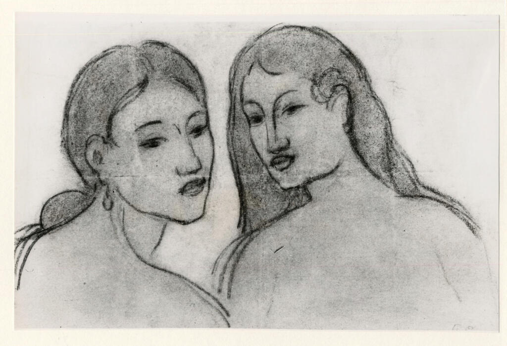 Anonimo , Gauguin, Paul - sec. XIX - Deux tetes de femmes , fronte