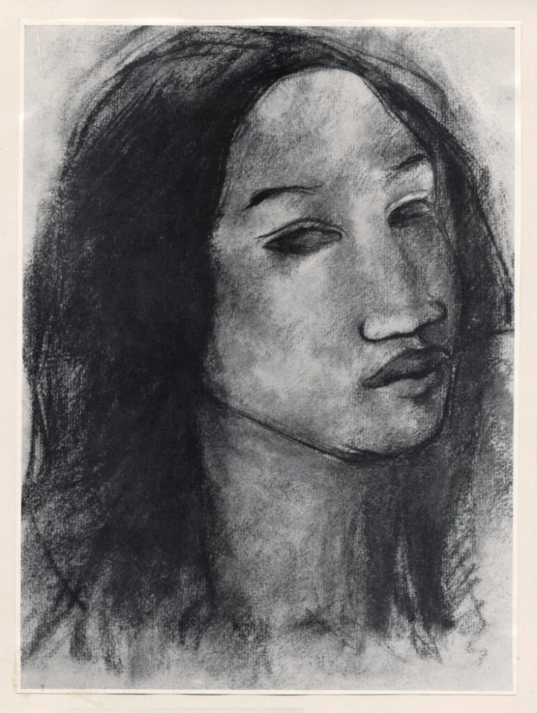 Anonimo , Gauguin, Paul - sec. XX - Head of a tahitian woman , fronte