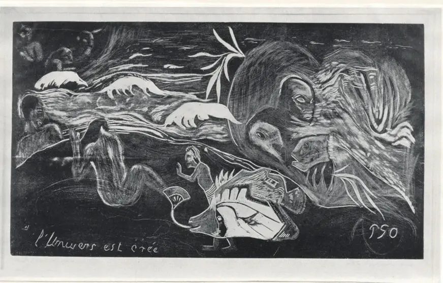 Anonimo , Gauguin, Paul - sec. XIX - L'Univers est cree (Guerin 93) , fronte