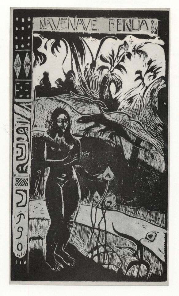 Anonimo , Gauguin, Paul - sec. XIX - Nave Nave Fenua, Terre Delicieuse (Guerin 29) , fronte