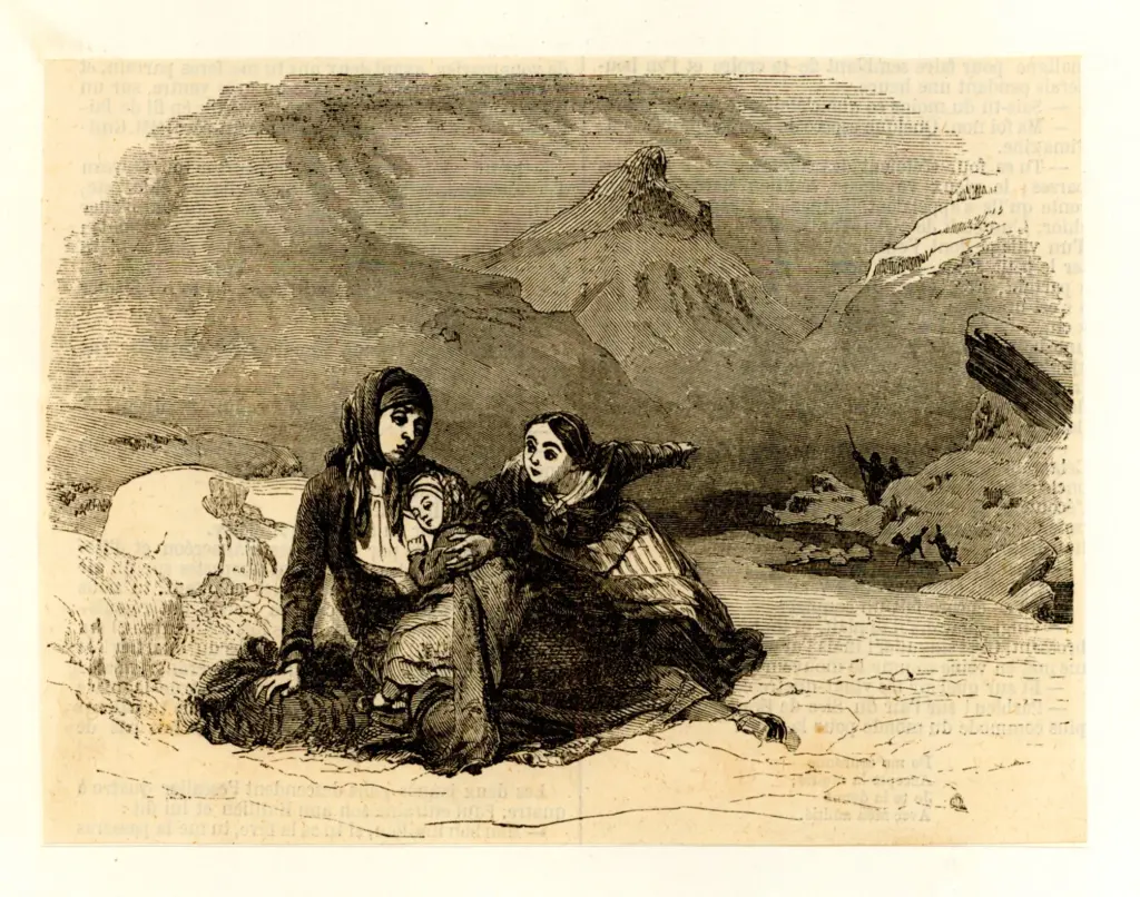 Anonimo , Girardet, &Eacute;douard - sec. XIX - Donne con bambino , fronte