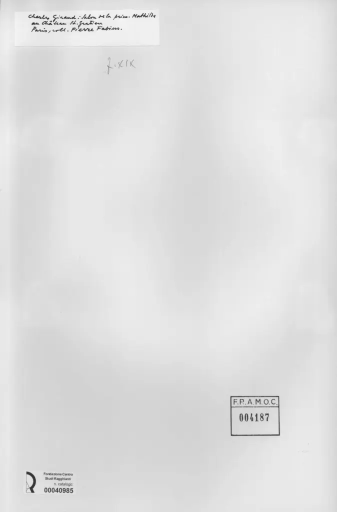 Anonimo , Giraud, Charles - sec. XIX - Salon de la princ. Mathilde au Ch&acirc;teau St. Gratien , retro