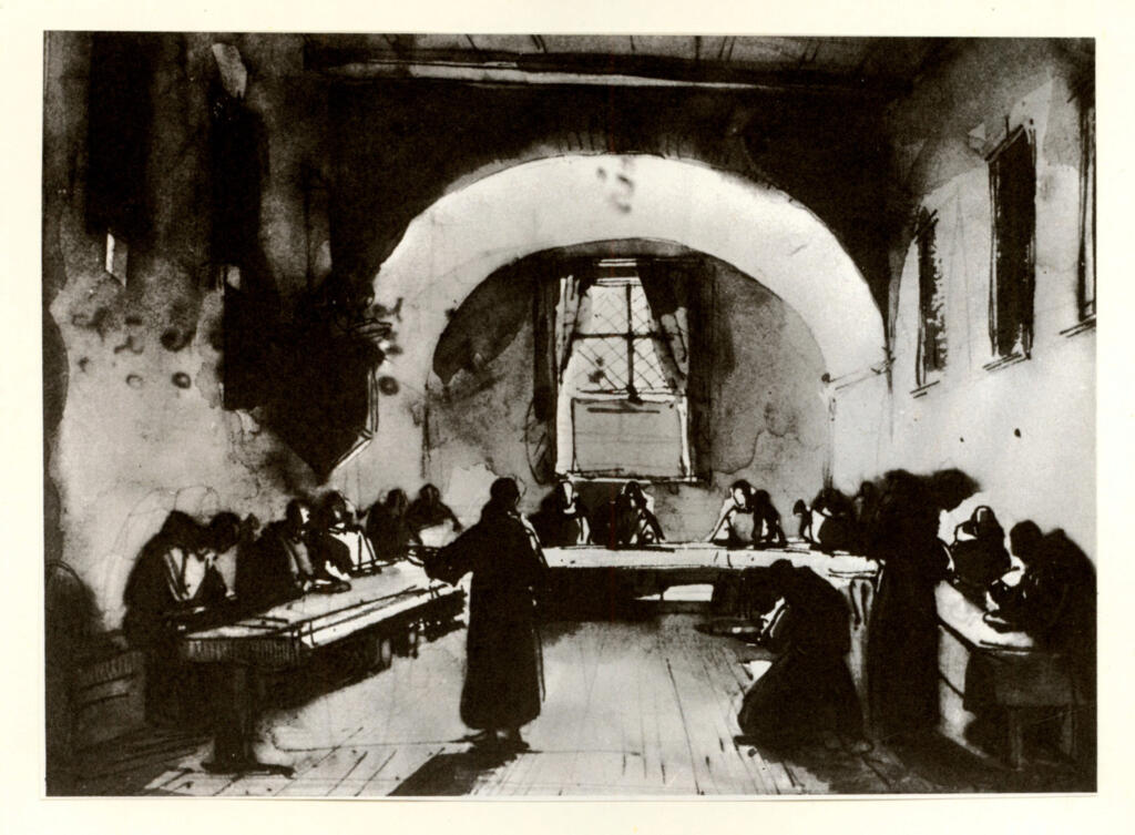 Anonimo , Granet, François-Marius - sec. XIX - Refettorio di un convento , fronte
