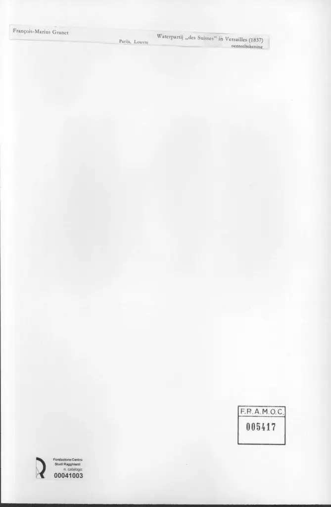 Anonimo , Granet, François-Marius - sec. XIX - Waterpartij "des Suisses" in Versailles , retro