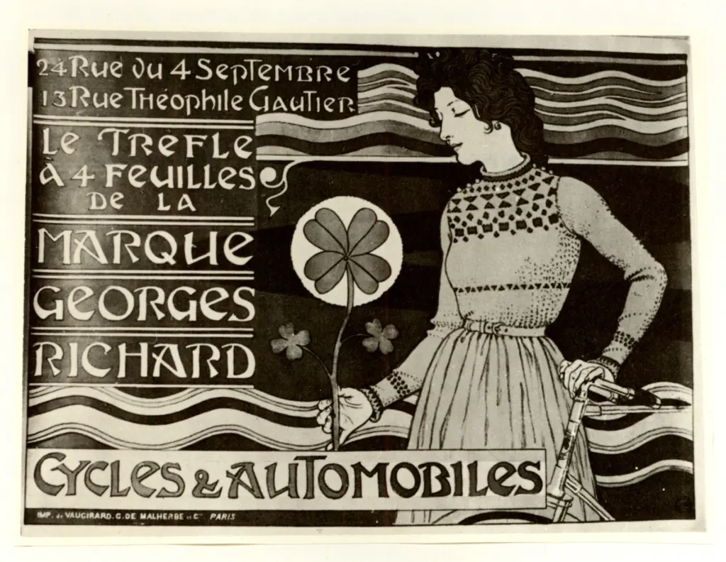 Anonimo , Grasset, Eug&egrave;ne-Samuel - sec. XIX - Cycles et automobiles - Le Tr&egrave;fle &agrave; 4 feuilles de la Marque Georges Richard , fronte