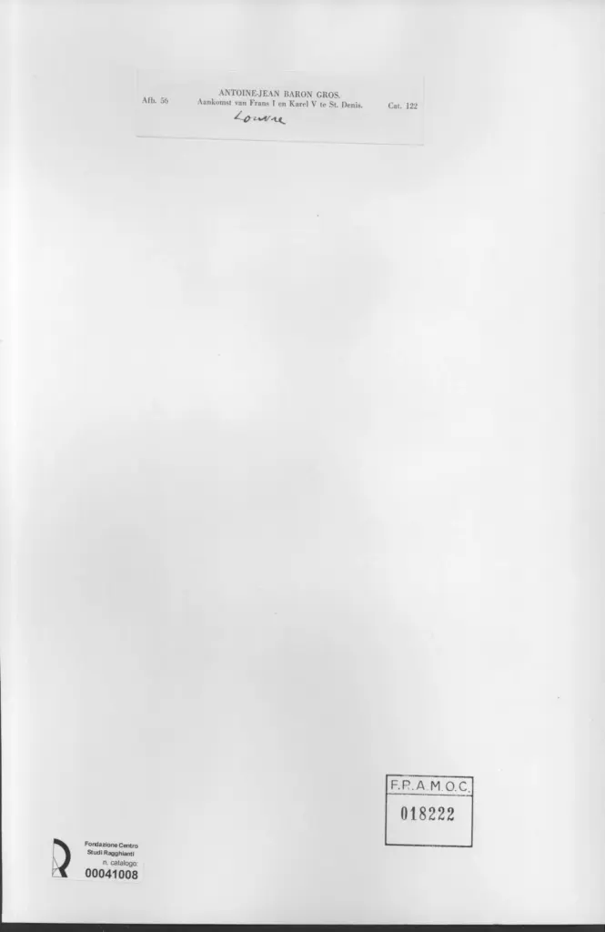 Anonimo , Gros, Antoine Jean - sec. XIX - Aankomst van Frans I en Karel V te St. Denis , retro