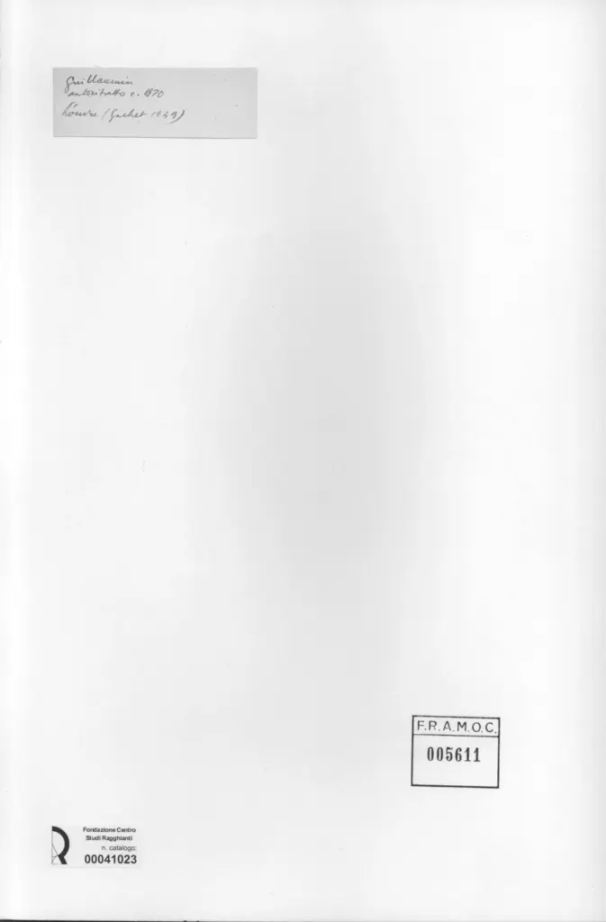 Anonimo , Guillaumin, Jean-Baptiste-Armand - sec. XIX - Autoritratto , retro