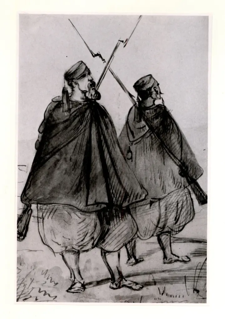 Anonimo , Guys, Constantin - sec. XIX - Les deux Zouaves , fronte