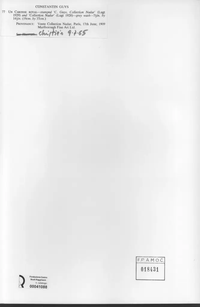 Anonimo , Guys, Constantin - sec. XIX - La carosse royale , retro