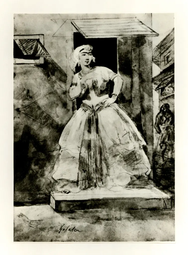 Anonimo , Guys, Constantin - sec. XIX - Courtisane turque &agrave; Galata , fronte