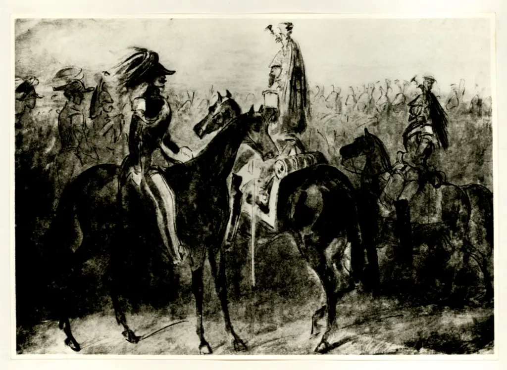 Anonimo , Guys, Constantin - sec. XIX - Rencontre de Mac-Mahon et de Lord Raglan , fronte