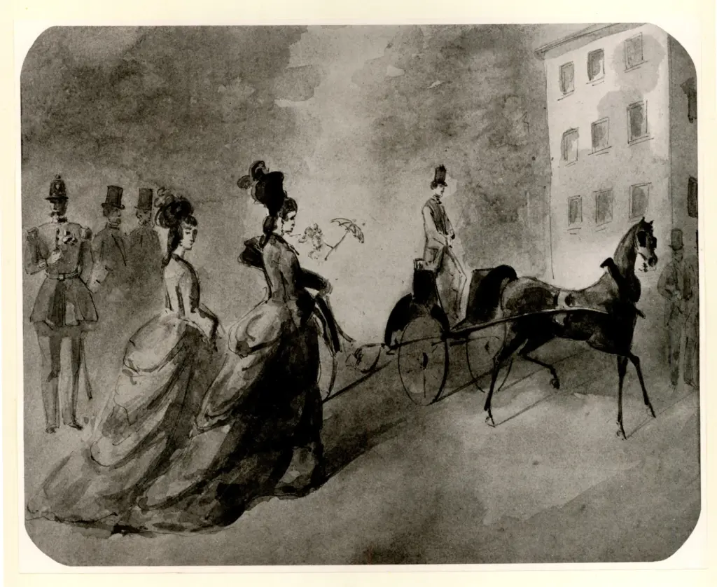 Anonimo , Guys, Constantin - sec. XIX - Promenade