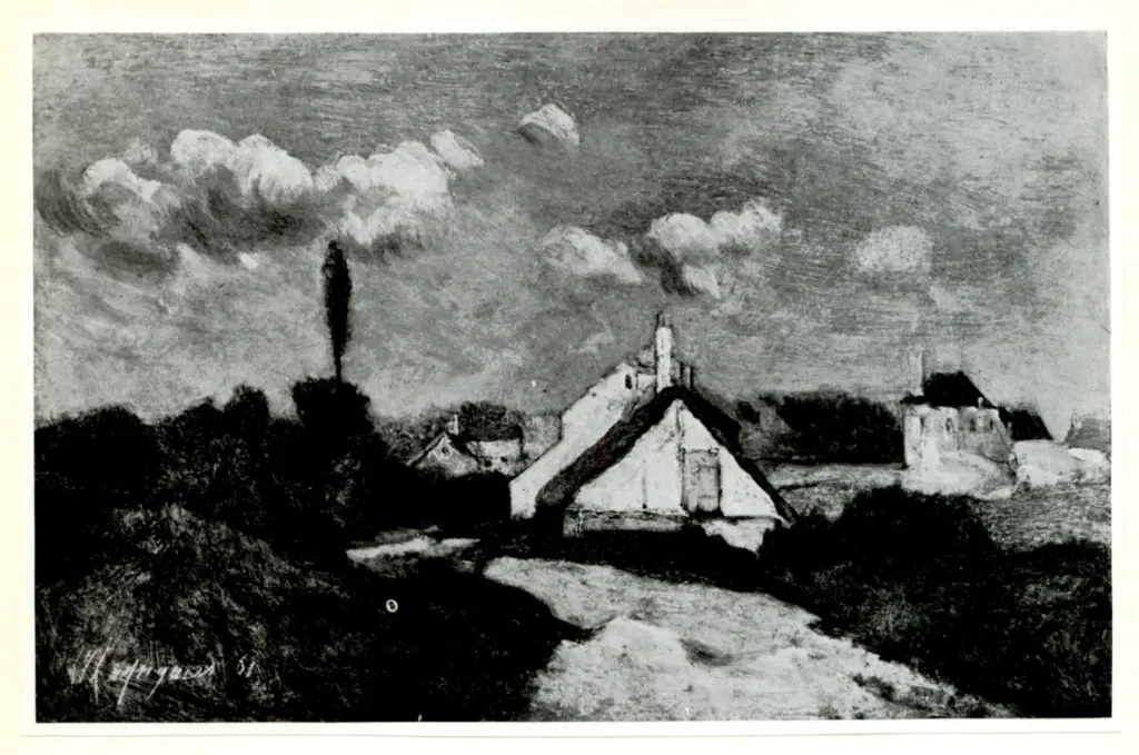 Harpignies, Henri-Joseph , Maison &agrave; Plagny pr&egrave;s Nevers