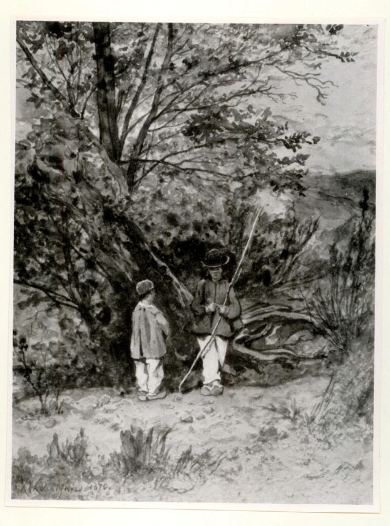 Harpignies, Henri-Joseph , Les jeunes pêcheurs, Adolphe et Auguste