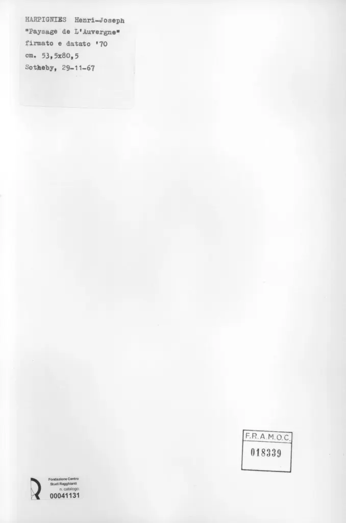 Anonimo , Harpignies, Henri-Joseph - sec. XIX - Paysage de l'Auvergne , retro