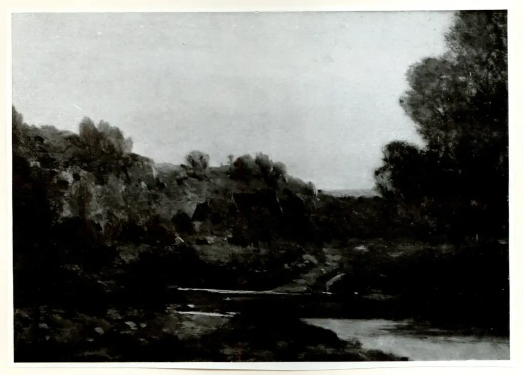 Harpignies, Henri-Joseph , Chemin traversant la rivi&egrave;re
