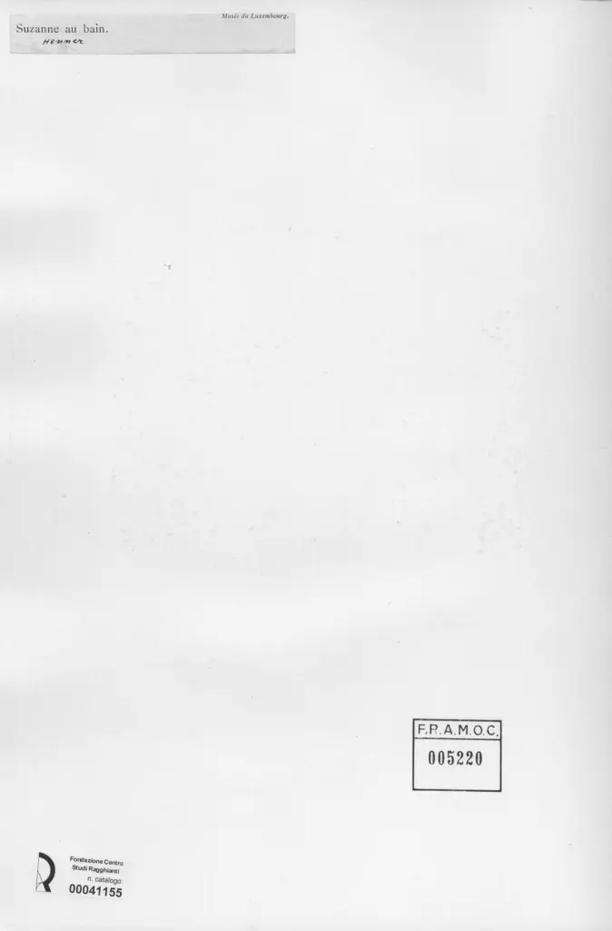 Anonimo , Henner, J.J. - sec. XIX - Suzanne au bain , retro