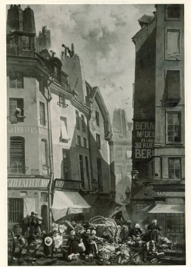 Anonimo , Houget, Charles - sec. XVIII/ XIX - Stra&szlig;enbild aus Paris , fronte