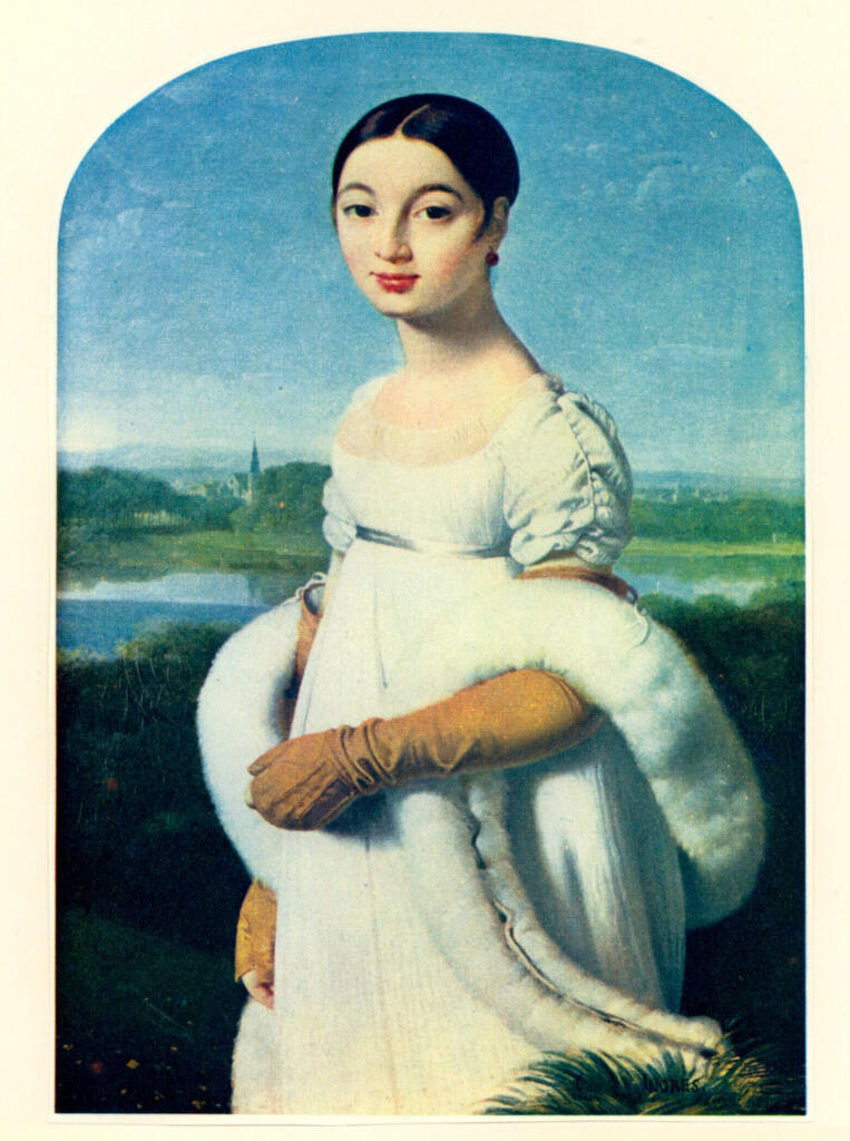 Anonimo , Ingres, Jean Auguste Dominique - sec. XIX - Ritratto della signorina Rivière , fronte