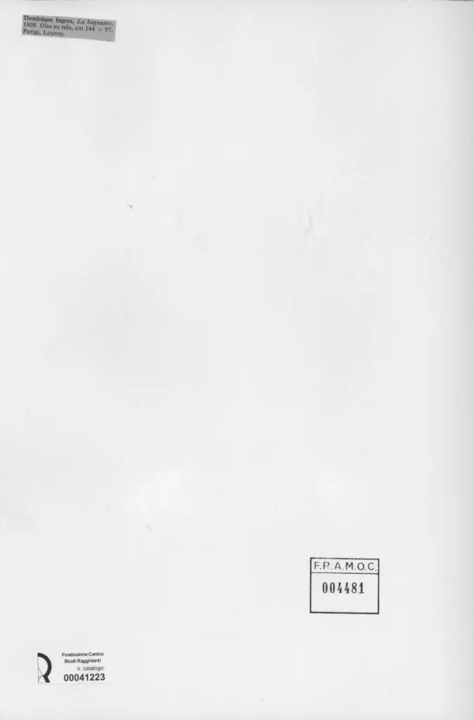 Anonimo , Ingres, Jean Auguste Dominique - sec. XIX - La bagnante , retro