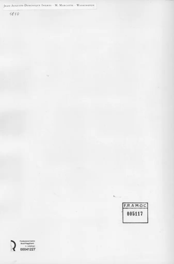Anonimo , Ingres, Jean Auguste Dominique - sec. XIX - M. Marcotte , retro