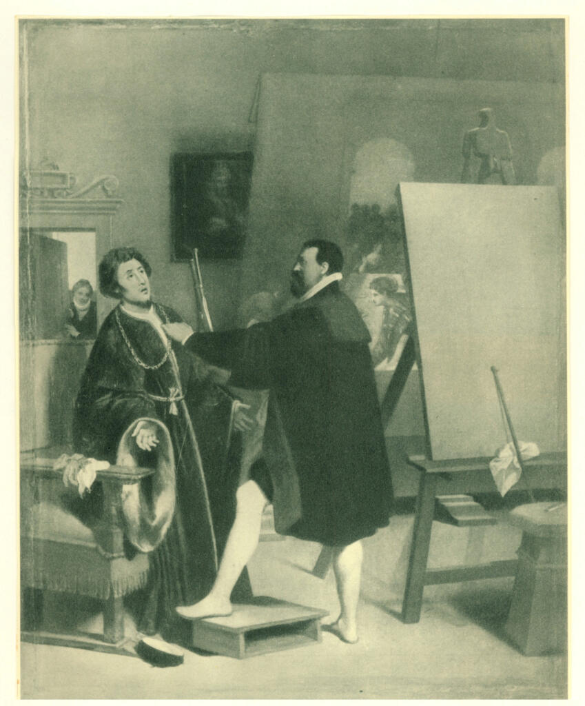 Anonimo , Ingres, Jean Auguste Dominique - sec. XIX - Le Tintoret et l'Aretin , fronte