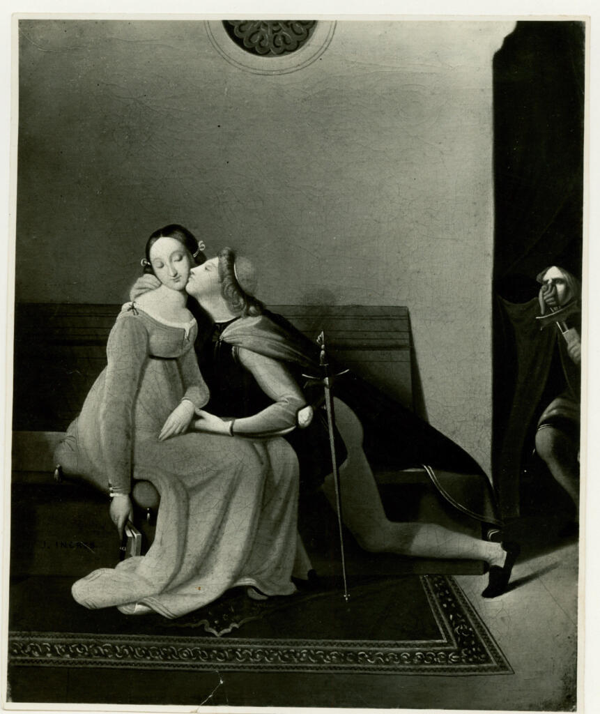 Anonimo , Ingres, Jean Auguste Dominique - sec. XIX - Paolo e Francesca