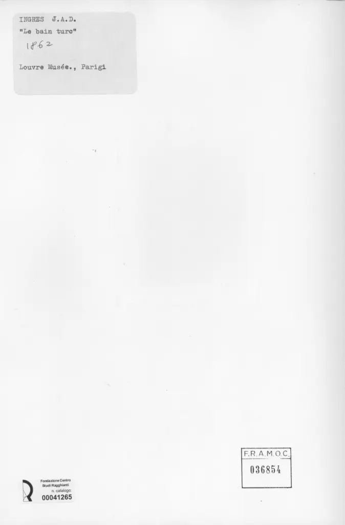 Anonimo , Ingres, Jean Auguste Dominique - sec. XIX - Le bain turc , retro