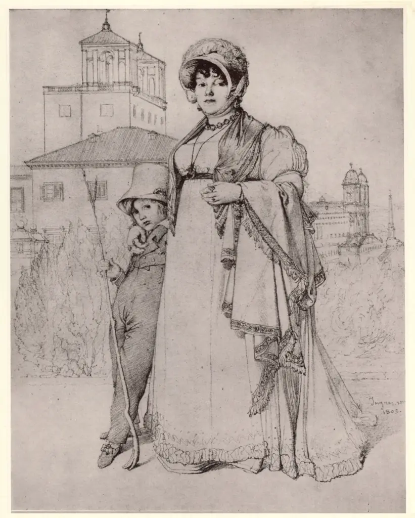 Anonimo , Ingres, Jean Auguste Dominique - sec. XIX - Pour ma fille/Sirvi&eacute;re , fronte