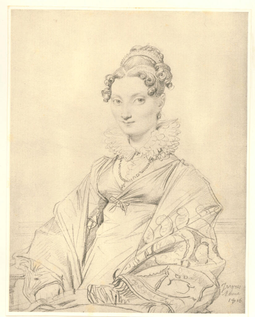 Ingres, Jean Auguste Dominique , Potrait d'une inconnue