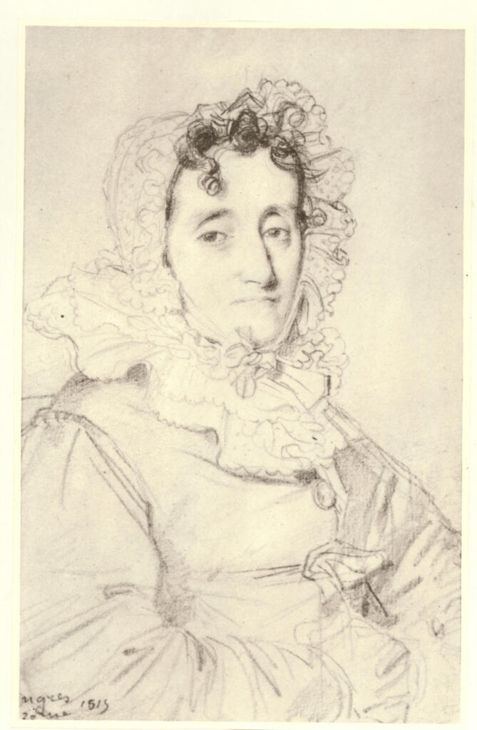 Anonimo , Ingres, Jean Auguste Dominique - sec. XIX - Portrait of a lady , fronte