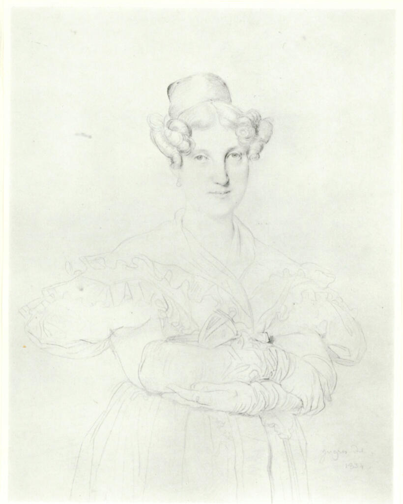 Anonimo , Ingres, Jean Auguste Dominique - sec. XIX - A portrait of comtesse de Castellane , fronte
