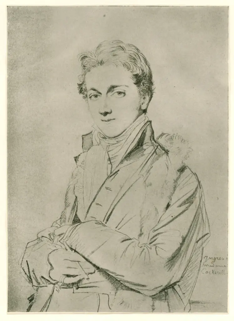 Anonimo , Ingres, Jean Auguste Dominique - sec. XIX - Portrait of Charles Robert Cockerell , fronte