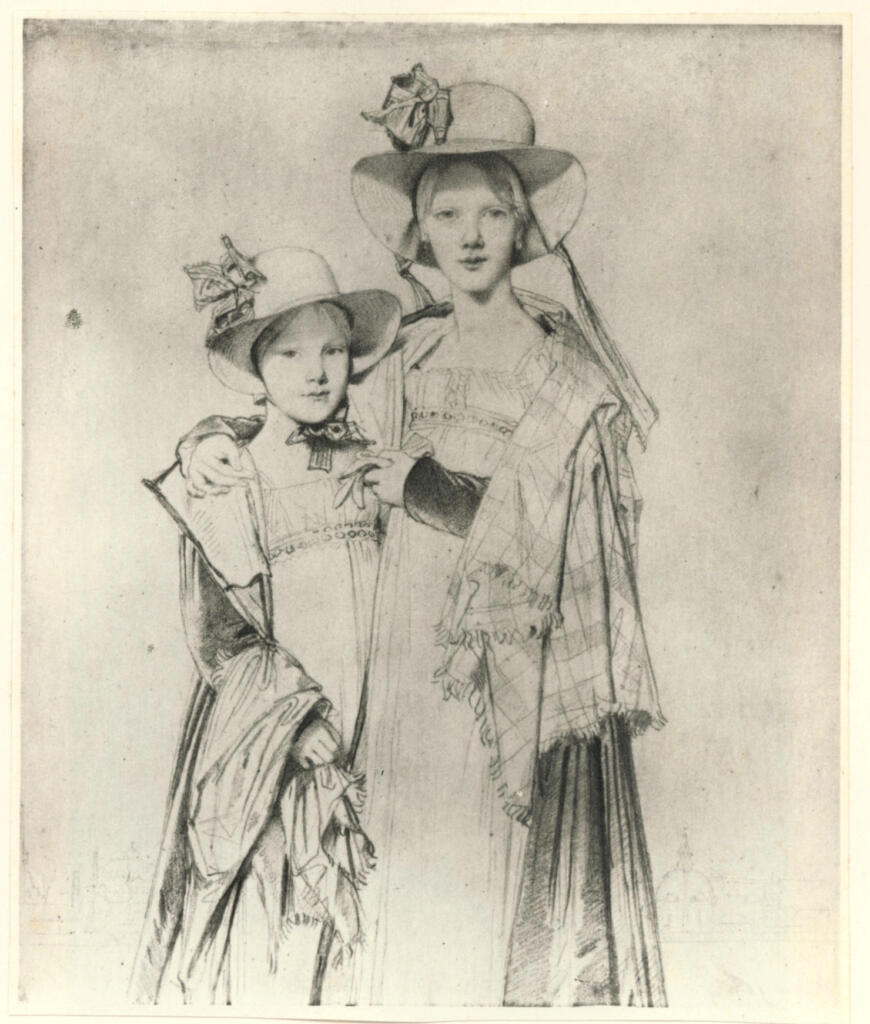 Anonimo , Ingres, Jean Auguste Dominique - sec. XIX - De gezusters Montagu , fronte