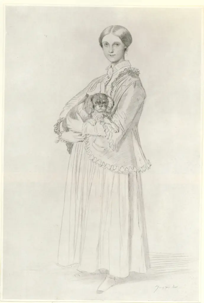 Anonimo , Ingres, Jean Auguste Dominique - sec. XIX - Portrait of Madame la comtesse de Ségur-Lamoignon , fronte