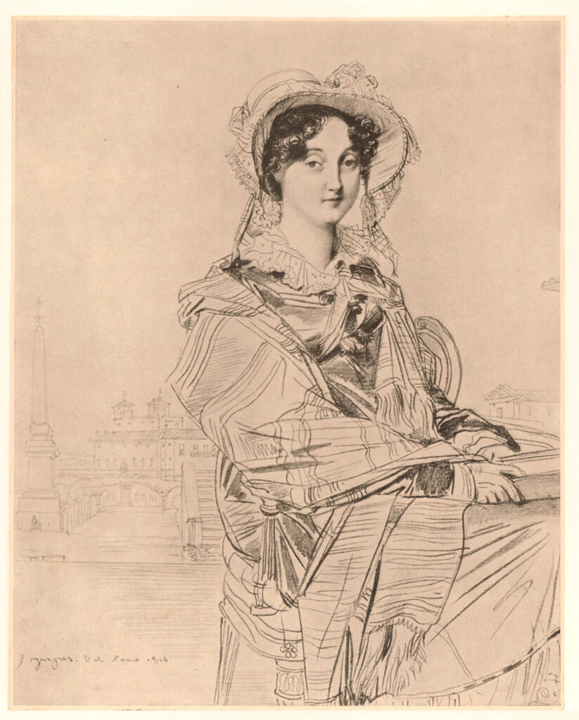 Ingres, Jean Auguste Dominique , Portrait de Mrs. Badham -