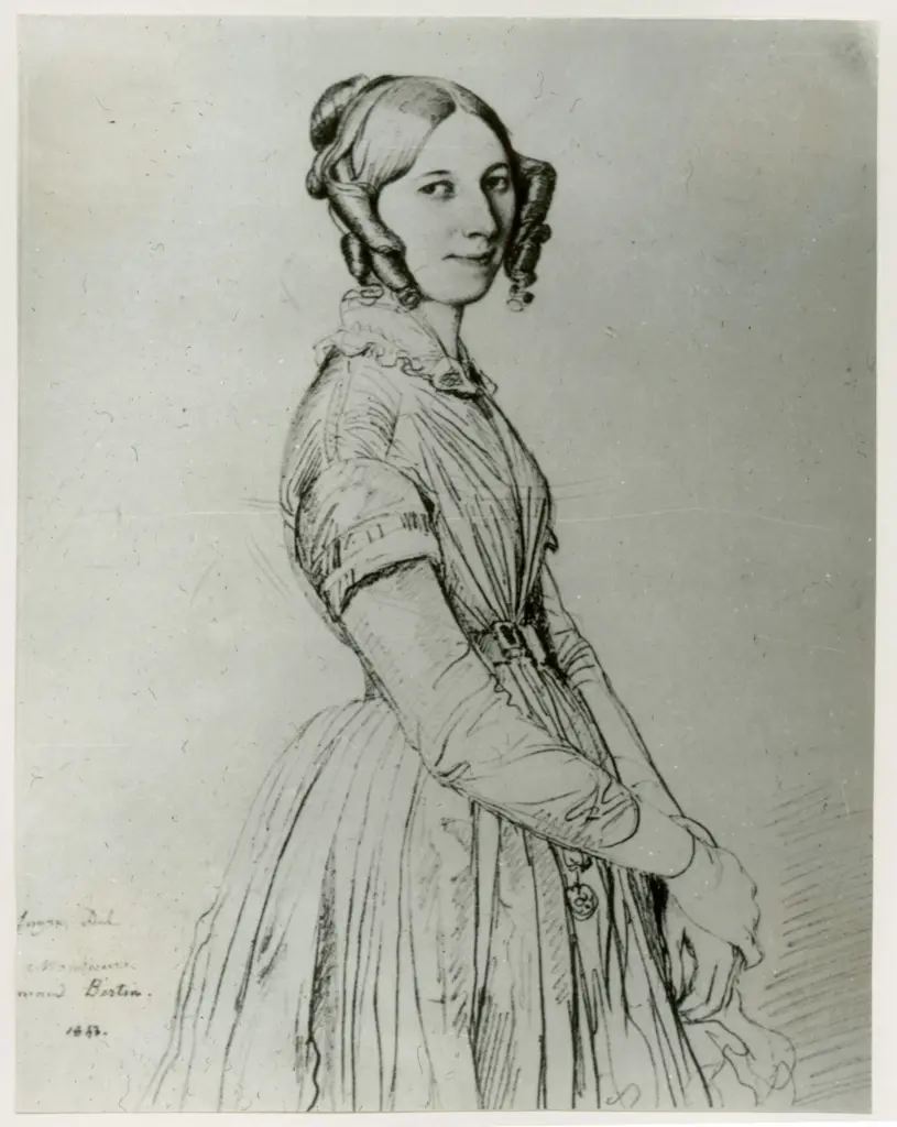 Anonimo , Ingres, Jean Auguste Dominique - sec. XIX - Portrait de M.me Bertin , fronte