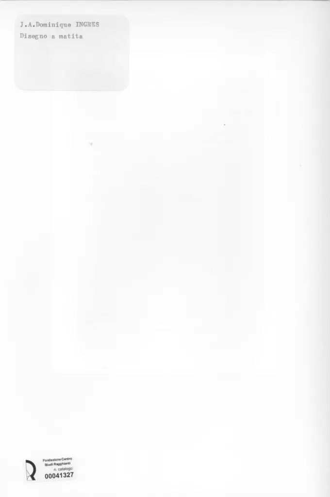 Anonimo , Ingres, Jean Auguste Dominique - sec. XIX - Studio di uomo , retro
