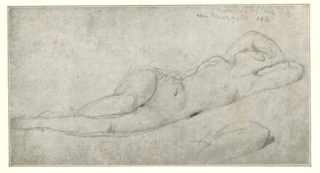 Ingres, Jean Auguste Dominique , - Studio di donna sdraiata