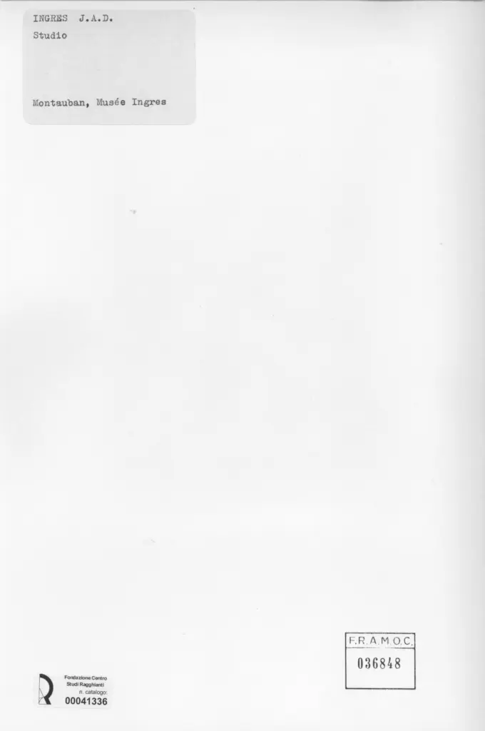 Anonimo , Ingres, Jean Auguste Dominique - sec. XIX - Studio , retro