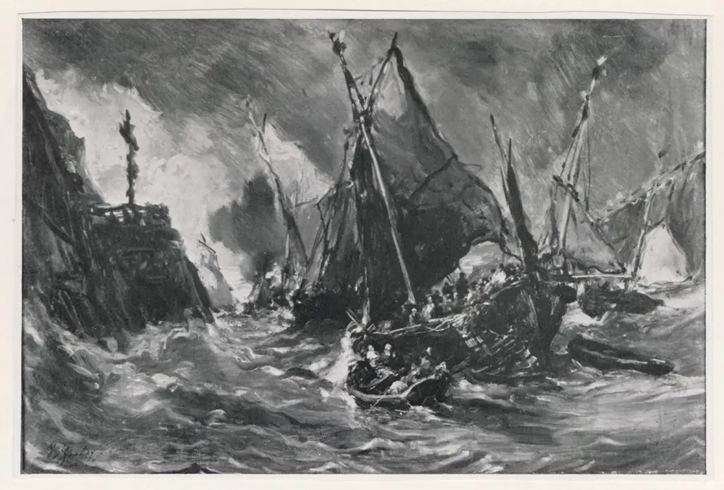 Anonimo , Isabey, Eugene - sec. XIX - Bateaux dans un orage , fronte