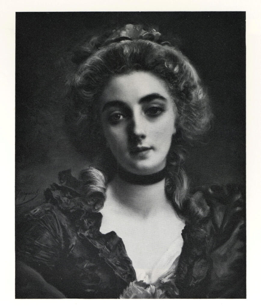 Anonimo , Jacquet, Gustave - sec. XIX - Ritratto di giovane donna , fronte