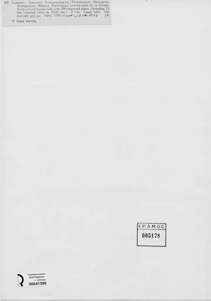 Anonimo , Laborde, Alexander de - sec. XVIII - La Suisse , retro