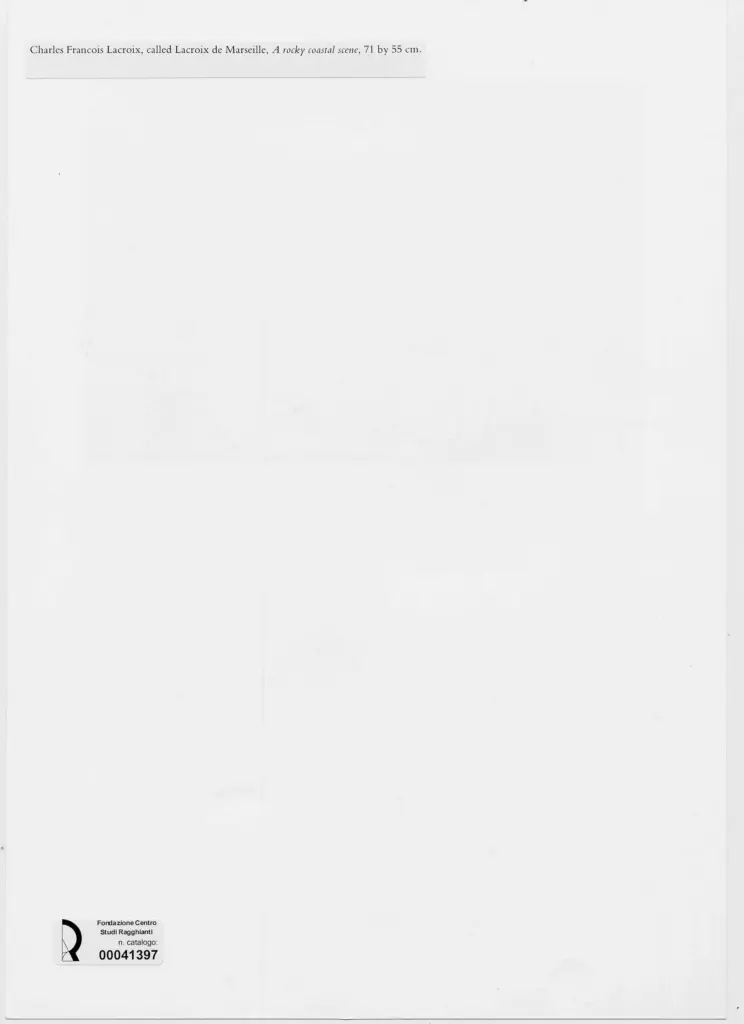 Anonimo , Lacroix, Charles Fran&ccedil;ois - sec. XIX - A rocky coastal scene , retro