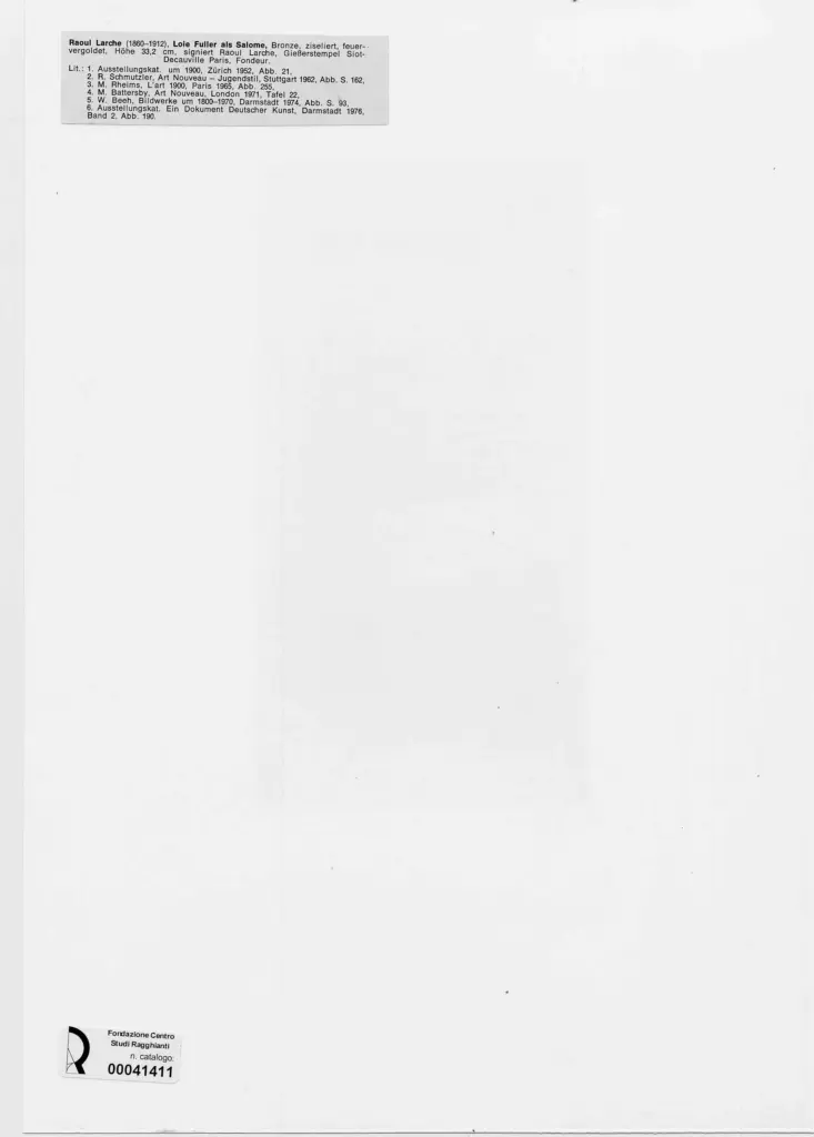 Anonimo , Larche, Raoul - sec. XX - Loier Fuller als Salome , retro