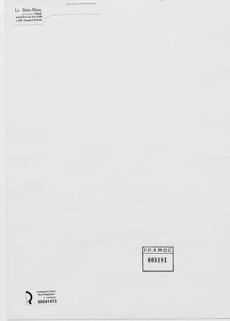 Anonimo , La Touche, Gaston - sec. XX - Le Baise-Mains , retro