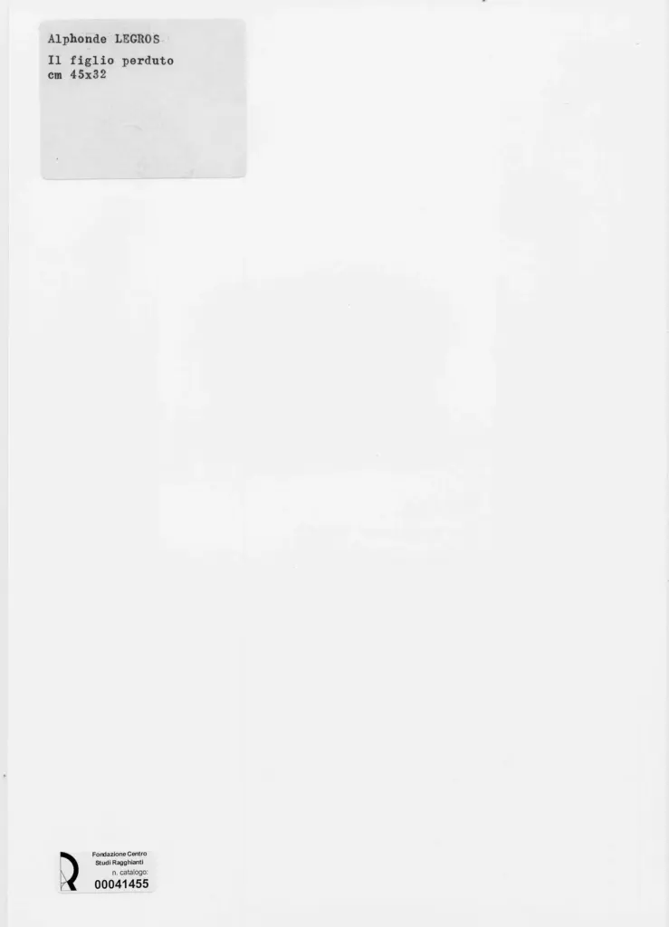 Anonimo , Legros, Alphonde - sec. XIX - Il figlio perduto , retro