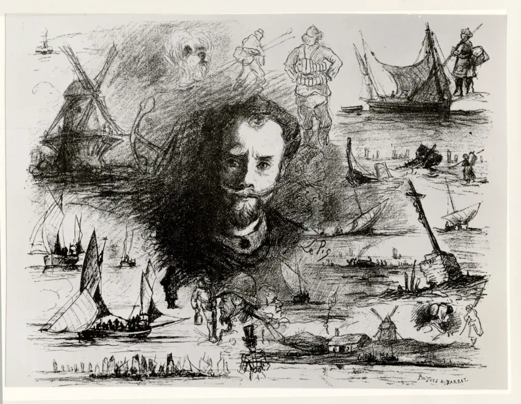 Anonimo , Lepic, Ludovic Napoléon - sec. XIX - Autoritratto , fronte