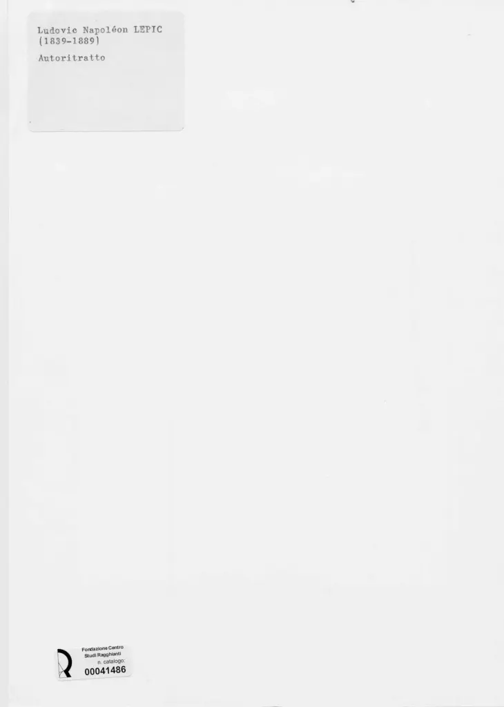 Anonimo , Lepic, Ludovic Napoléon - sec. XIX - Autoritratto , retro
